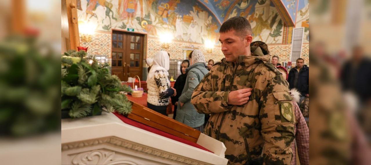 В главном храме Росгвардии прошло крещенское богослужение